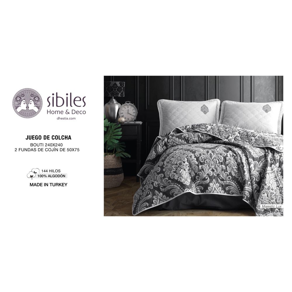 Colcha Bouti 100% Algodón Turco...