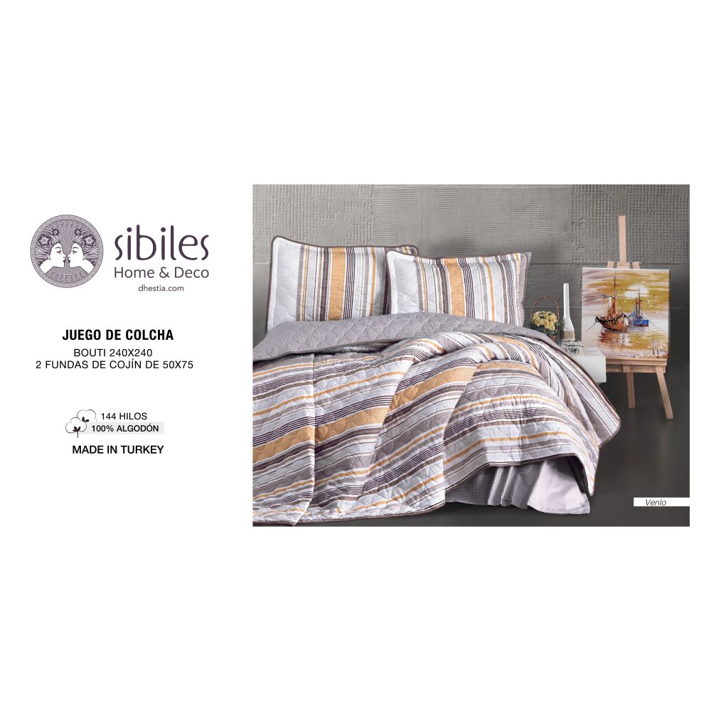 Colcha Bouti 100% Algodón Turco Venlo