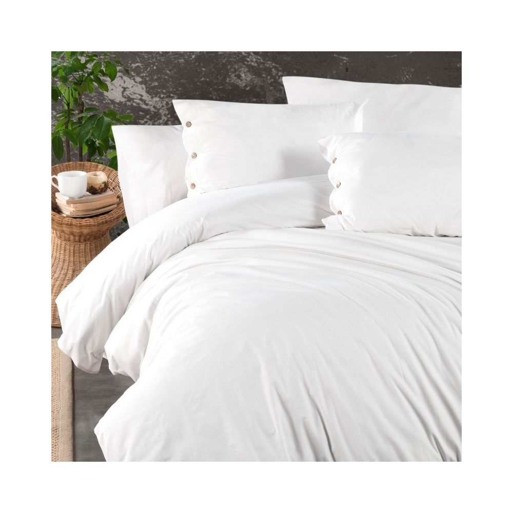 Funda Nórdica Blanca Algodón Turco...