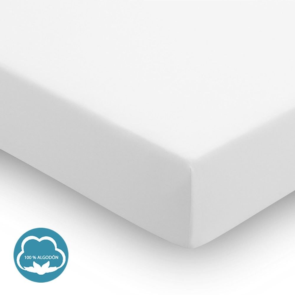 Sábana Bajera Blanca Hotel 100% Algodón