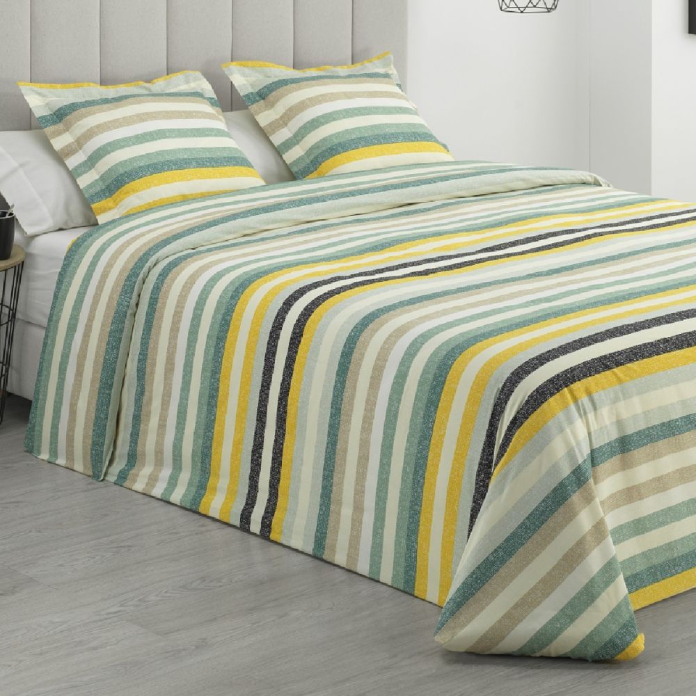 Funda Nórdica a Rayas con Cojines...