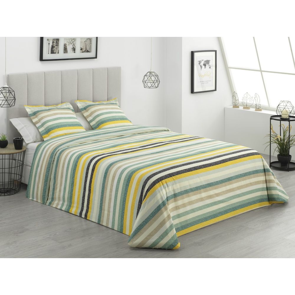 Funda Nórdica a Rayas con Cojines...