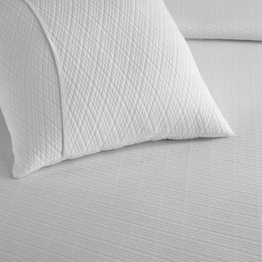 Colcha Piqué Rombos Blanca Calidad...