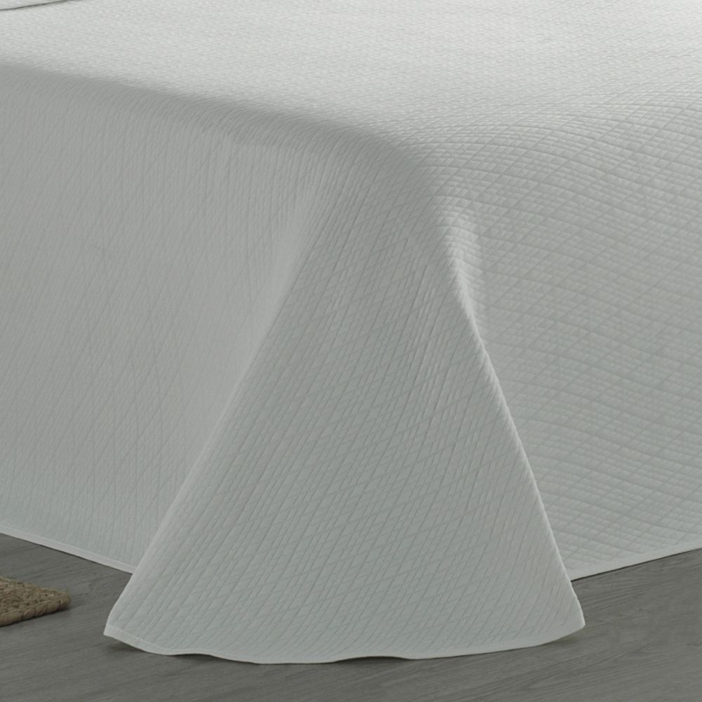 Colcha Piqué Rombos Blanca Calidad...