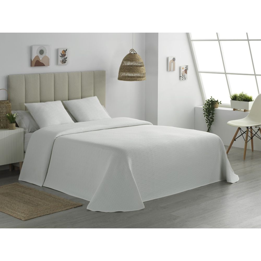 Colcha Piqué Rombos Blanca Calidad...