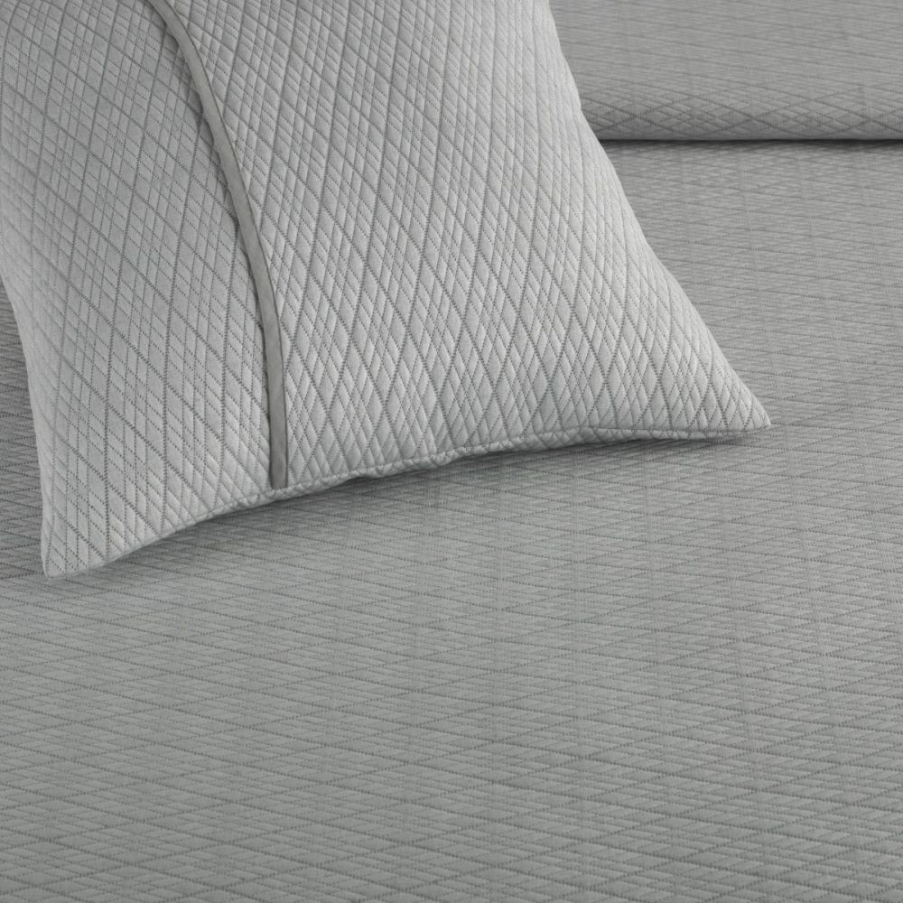 Colcha Piqué Rombos Gris Calidad...